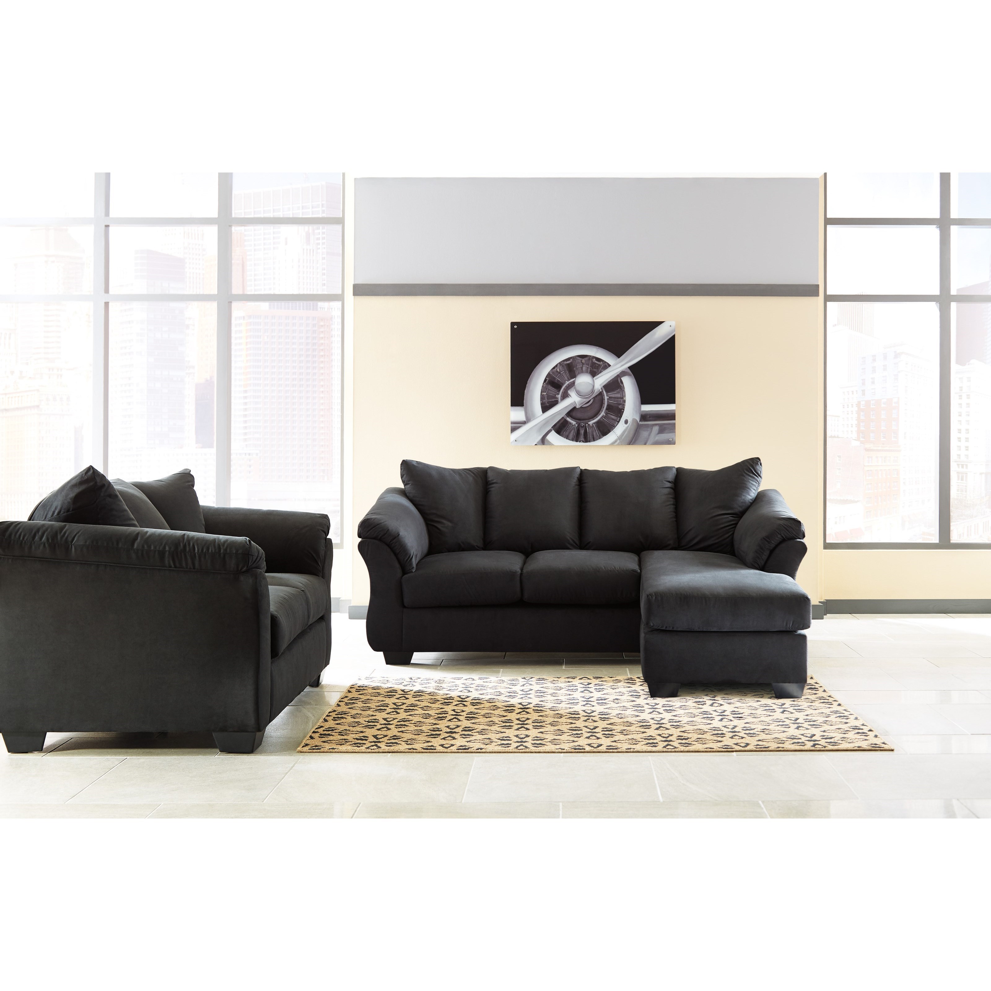 Signature design by ashley top darcy sofa in black